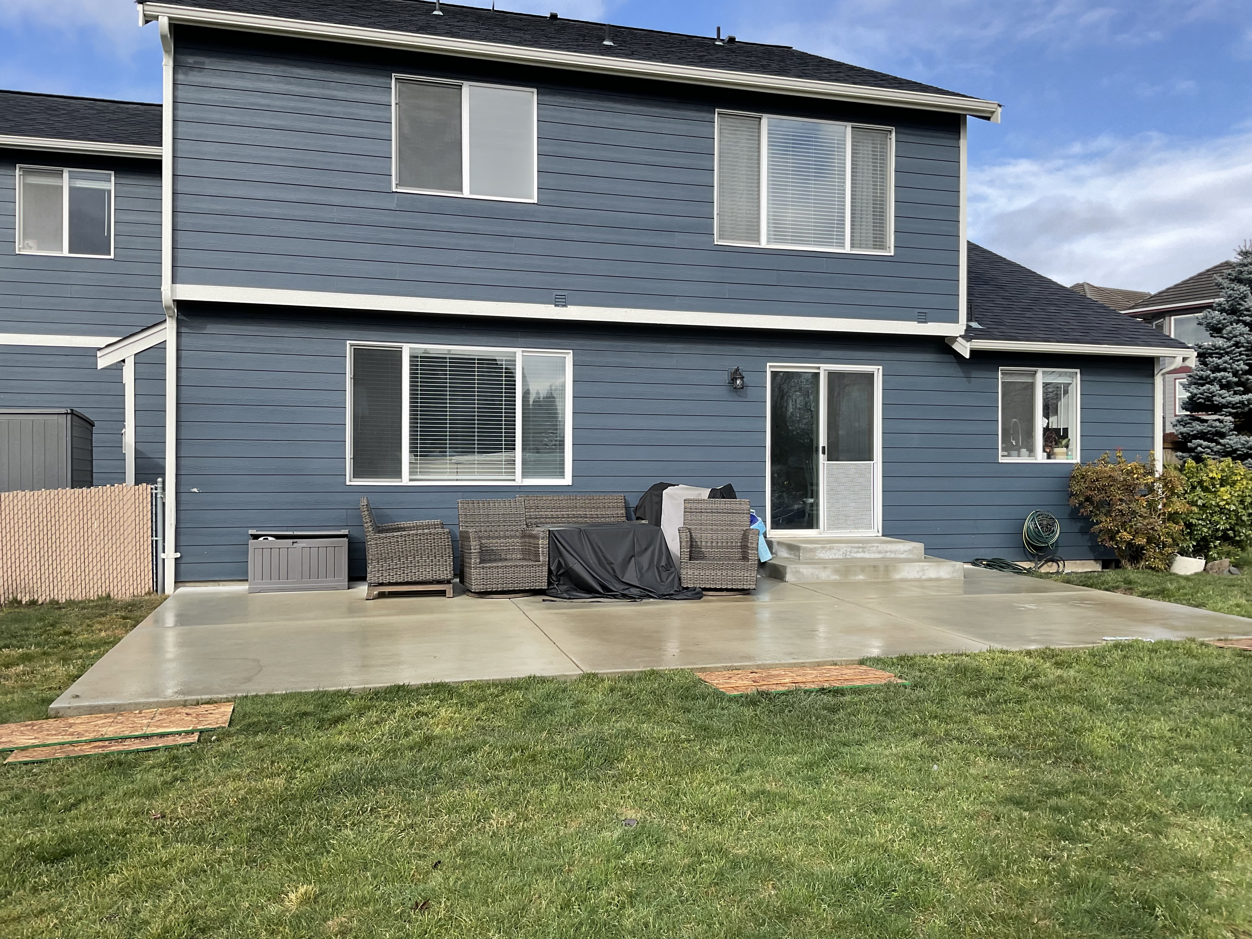 Before photo of backyard prior to patio cover installation