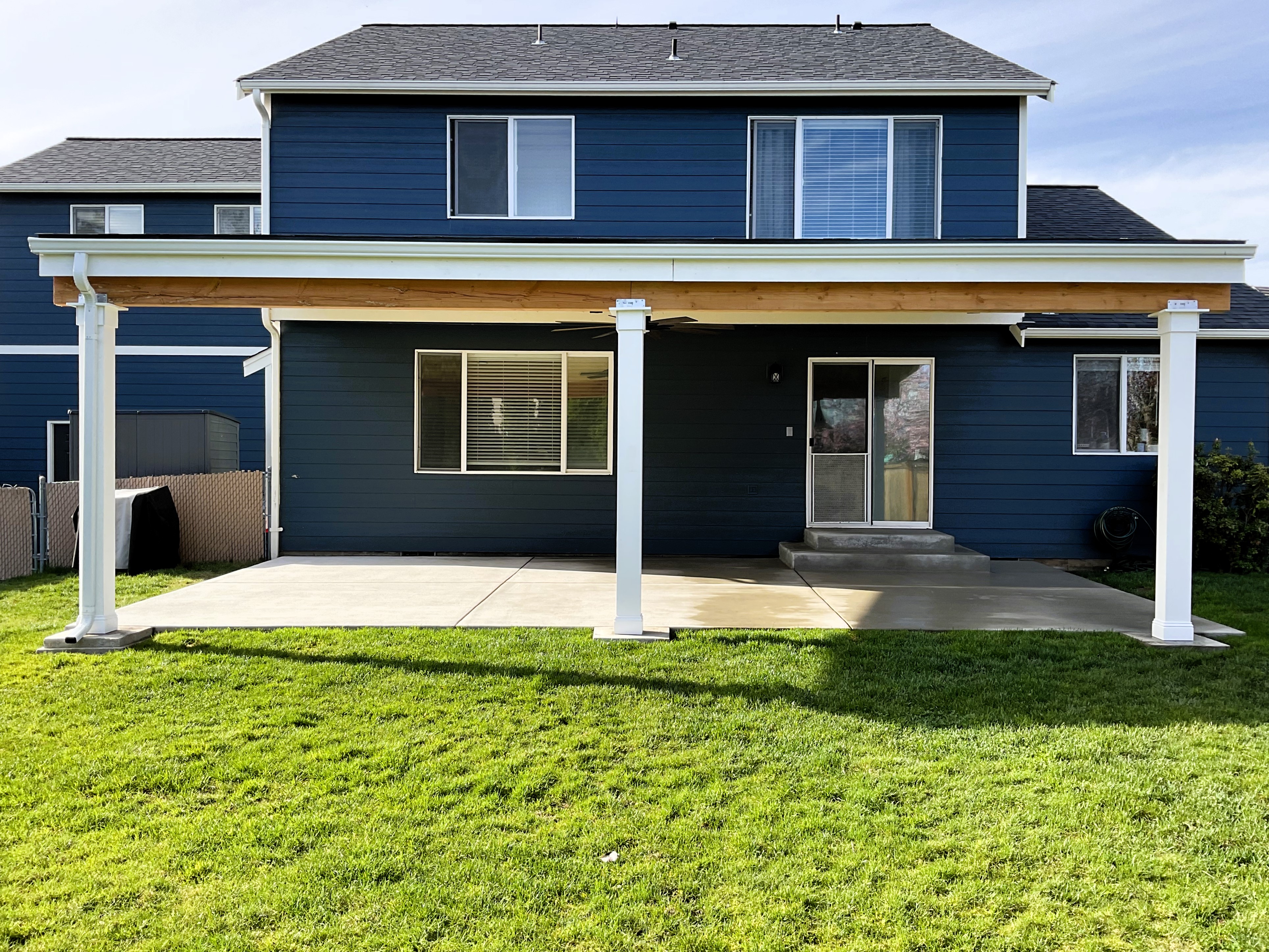 PVC wrapped support posts detail