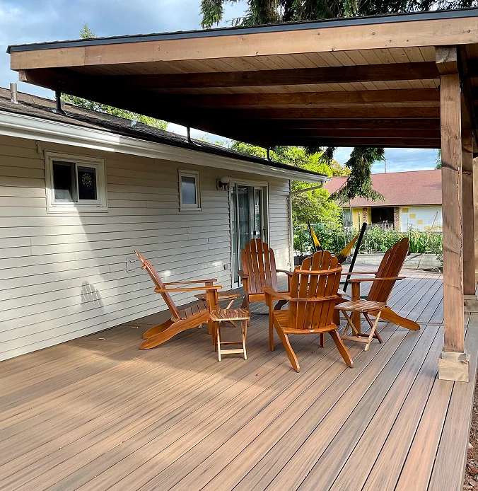 Covered deck built in Tacoma Washington